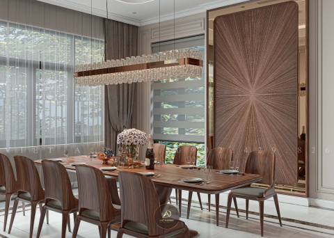 Bàn ăn gỗ óc chó BA - 28