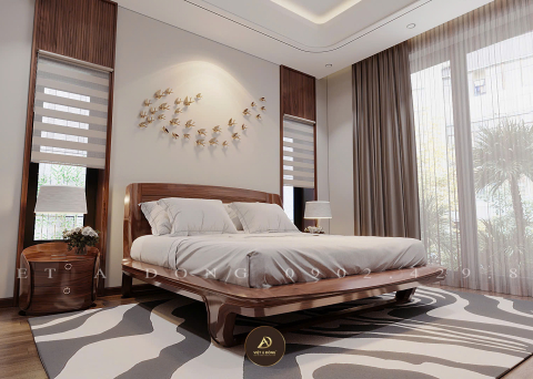 Giường ngủ gỗ óc chó GN-27