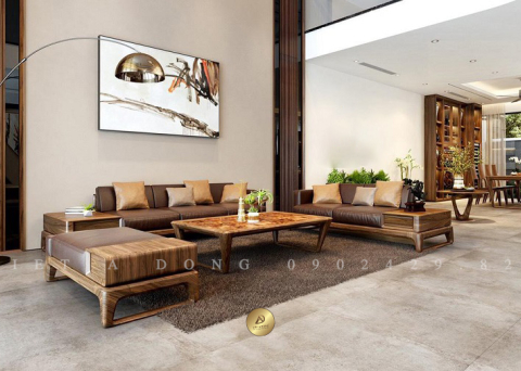 Sofa gỗ óc chó SF-17