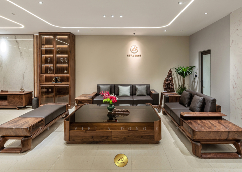 Sofa gỗ óc chó V'POLITE SF- 33