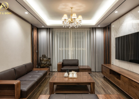 Sofa gỗ óc chó SF-06