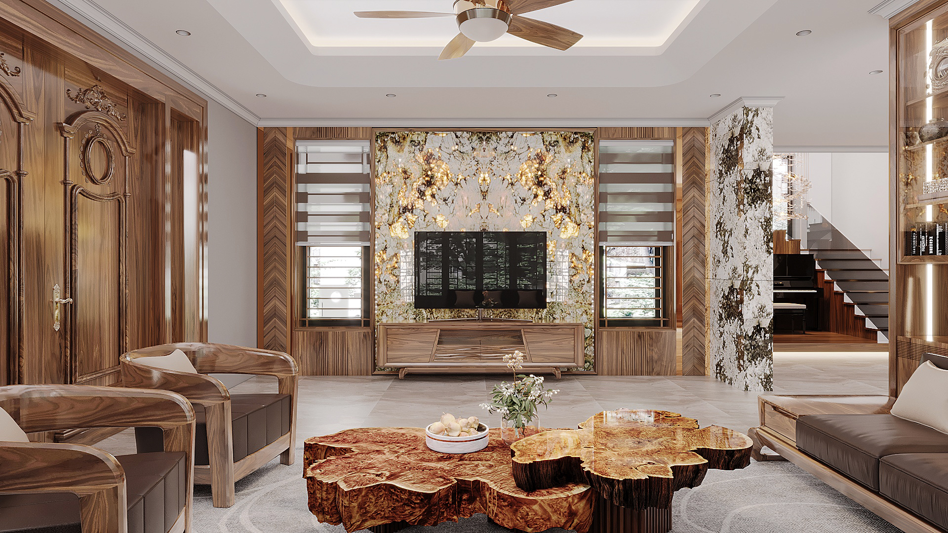 Ưu điểm sofa gỗ óc chó Việt Á Đông