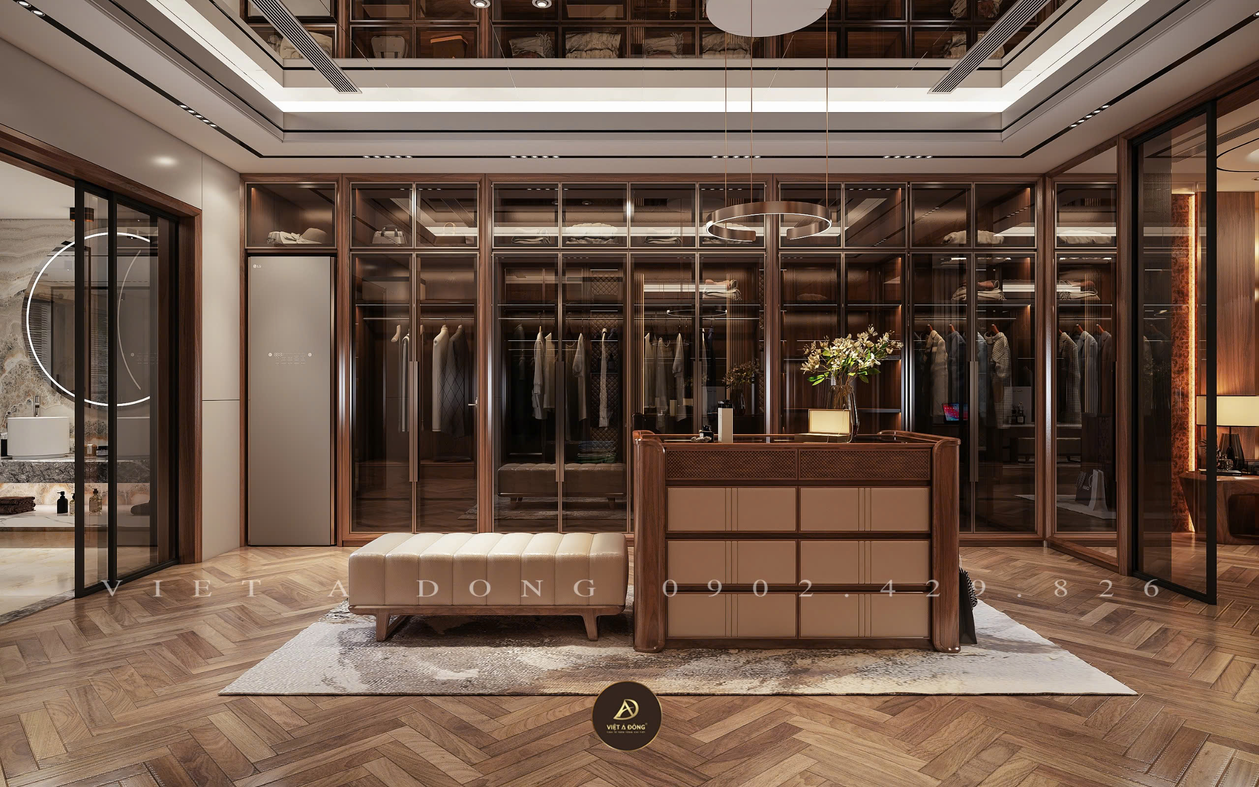 Mẫu sofa gỗ óc chó sang trọng