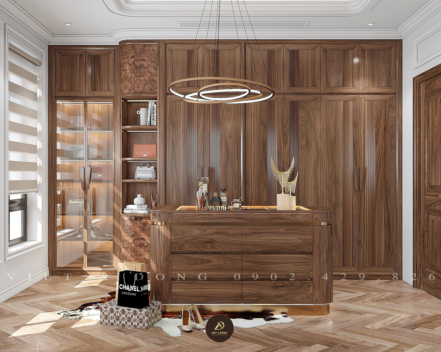 Mẫu sofa gỗ óc chó sang trọng